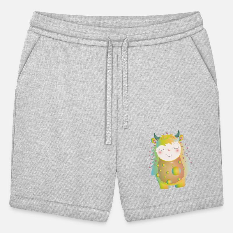 cute pastel colored monster with horns