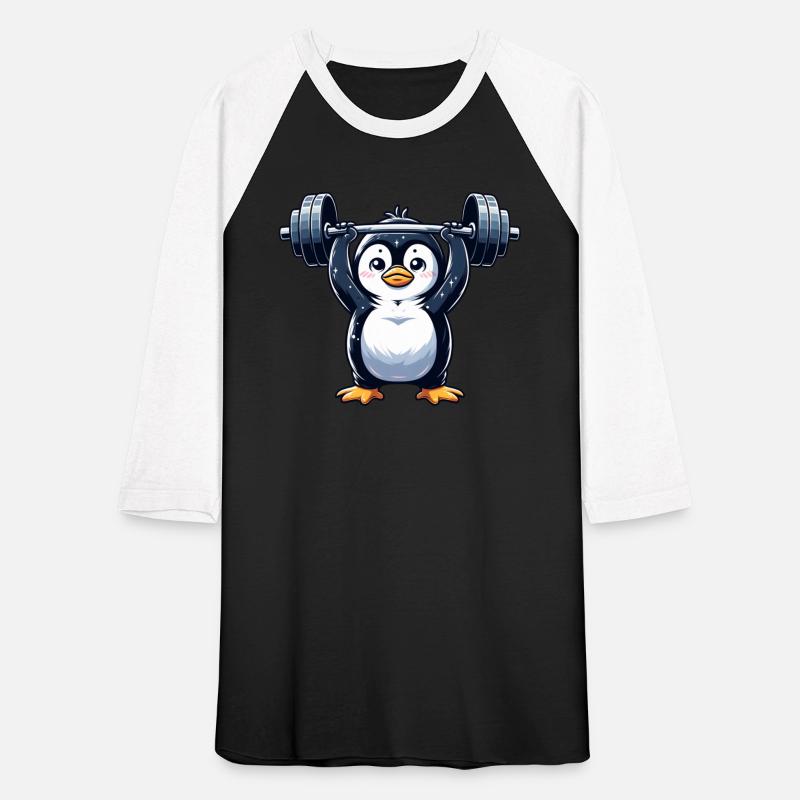 Cute Penguin Dumbbell Fitness Cartoon