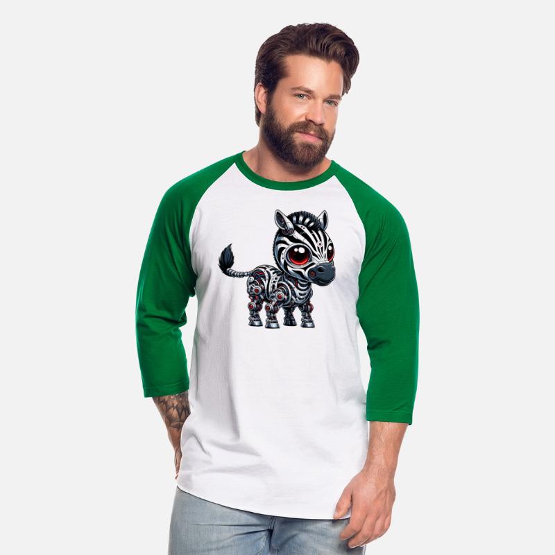 Cyborg Zebra: Robot with Red Eyes