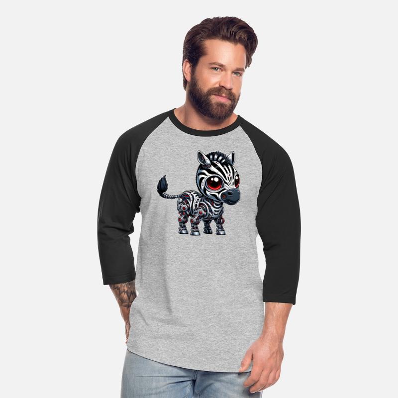 Cyborg Zebra: Robot with Red Eyes