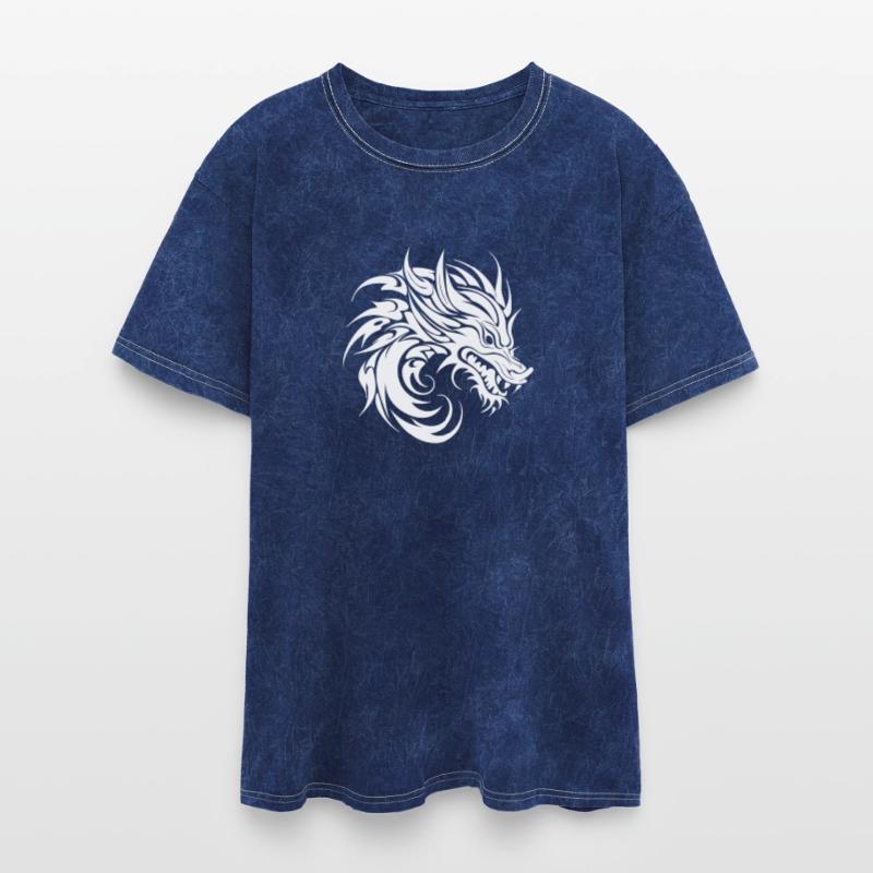 Dangerous Hissing Tattoo Style Dragon Head