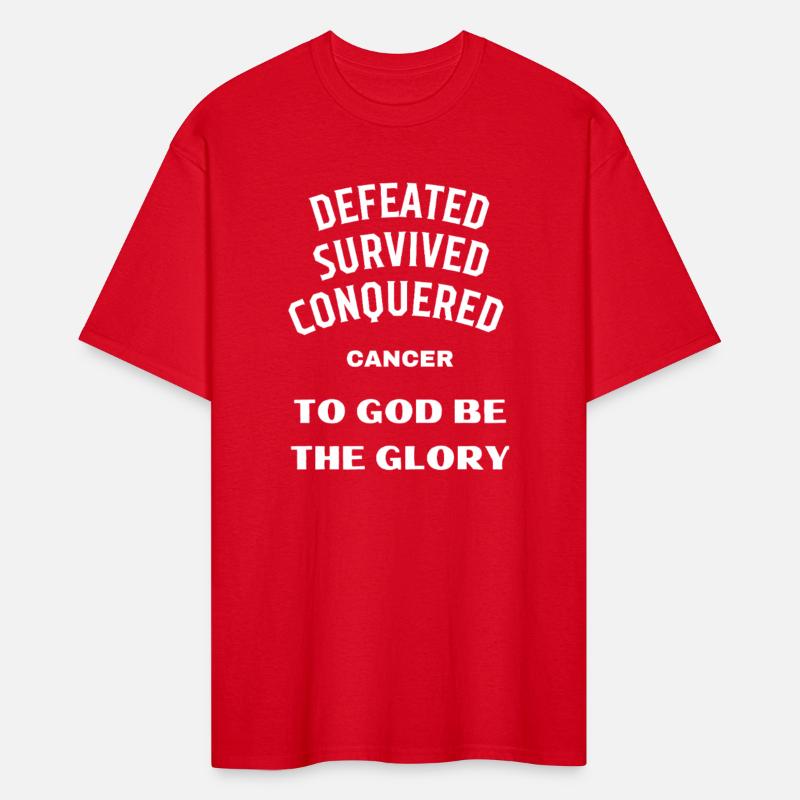 Defeated Survived Conquered Cancer. Tee Shirt.