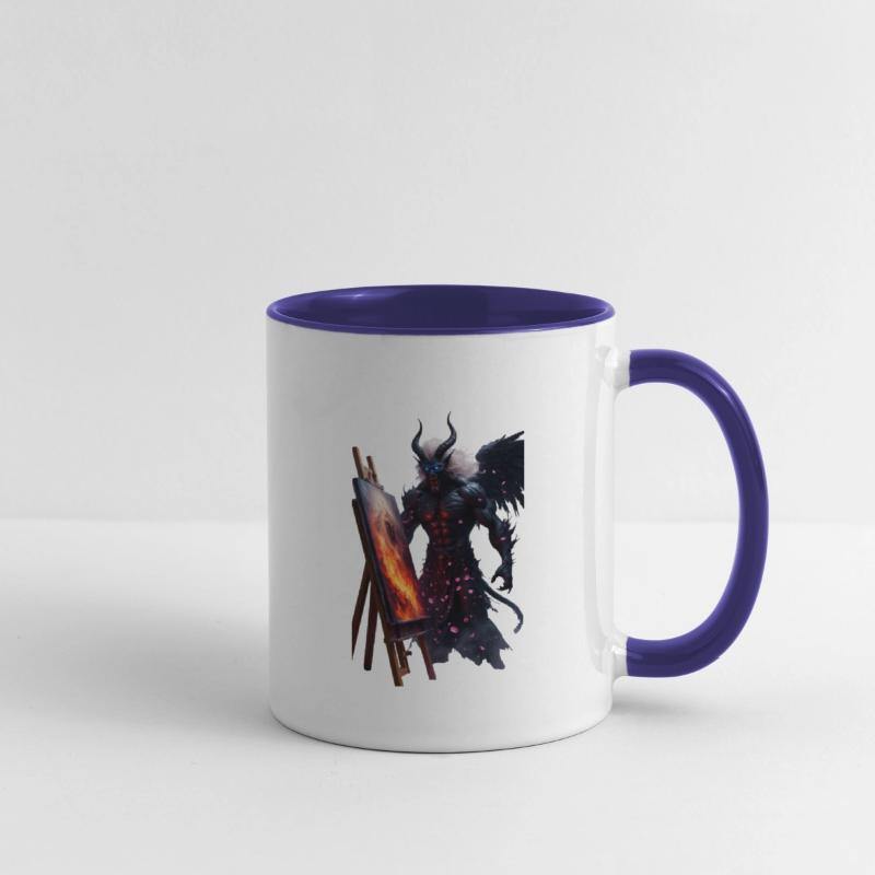 Demon Artist Painting Under Cherry Blossoms