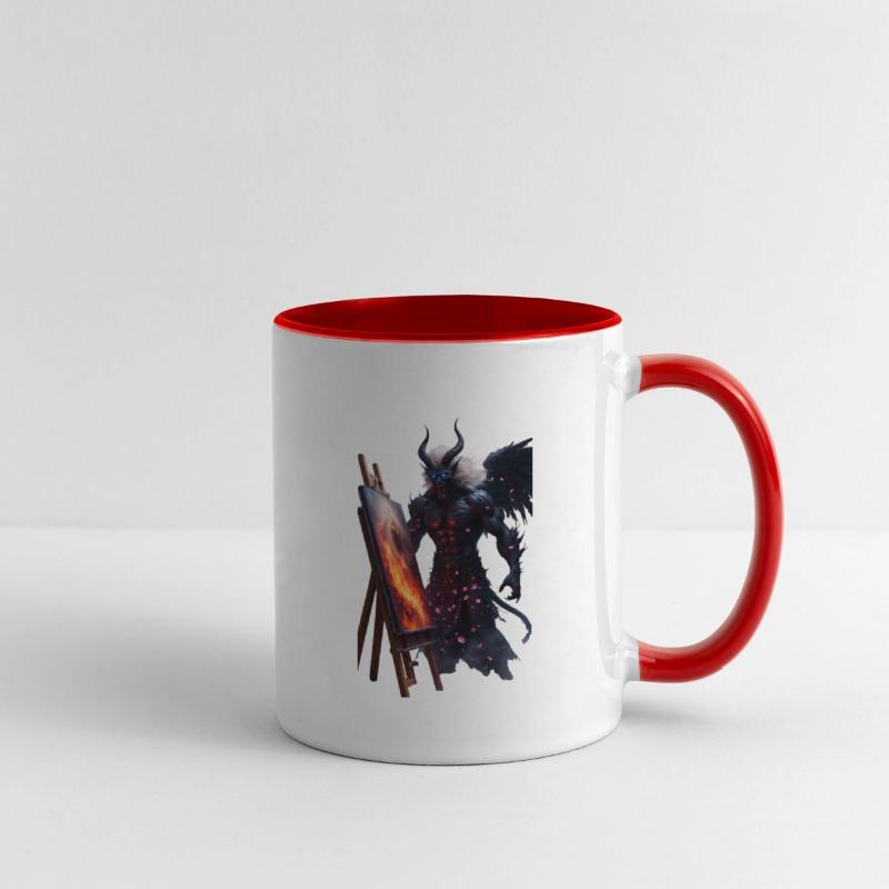 Demon Artist Painting Under Cherry Blossoms