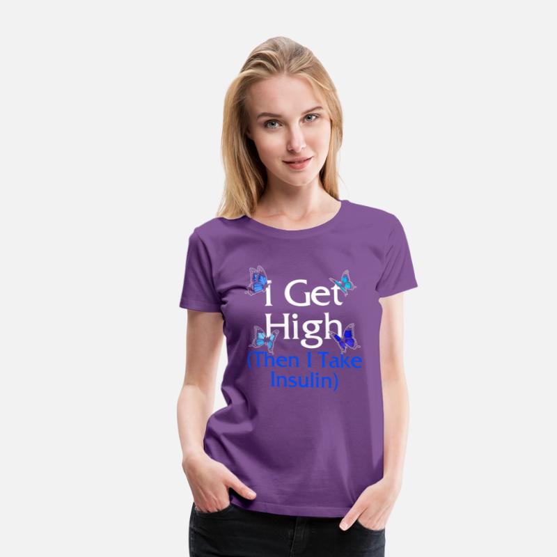 Diabetes Awareness Shirt, I Get High Blue