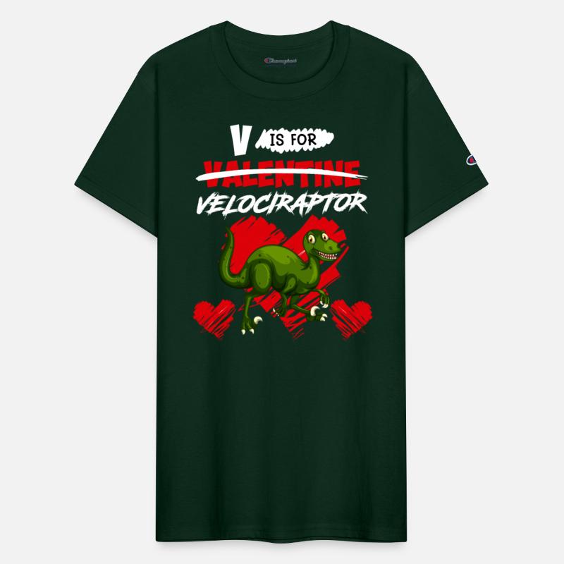 Dinosaur V is for Velociraptor Valentine's Day