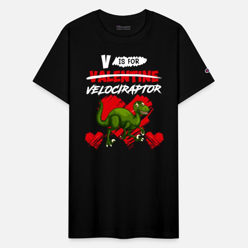 Dinosaur V is for Velociraptor Valentine's Day