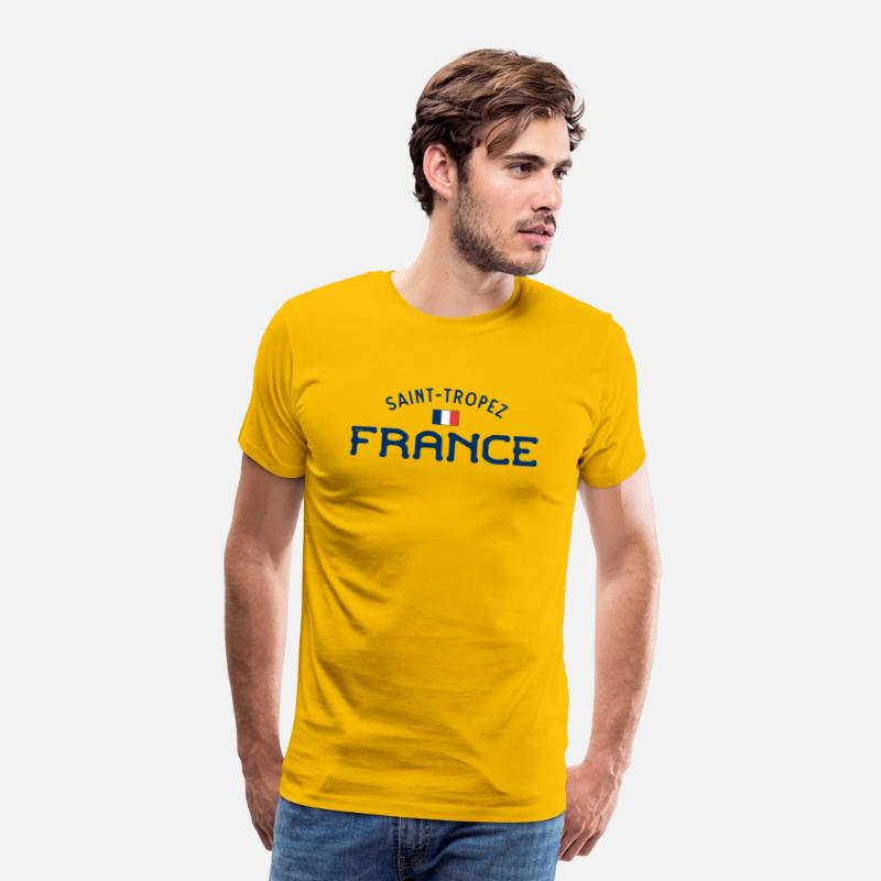 Distressed Saint Tropez France With French Flag