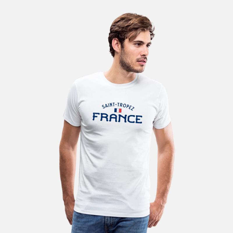 Distressed Saint Tropez France With French Flag