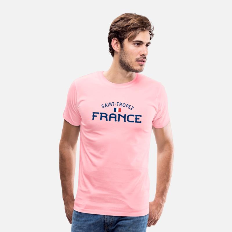 Distressed Saint Tropez France With French Flag