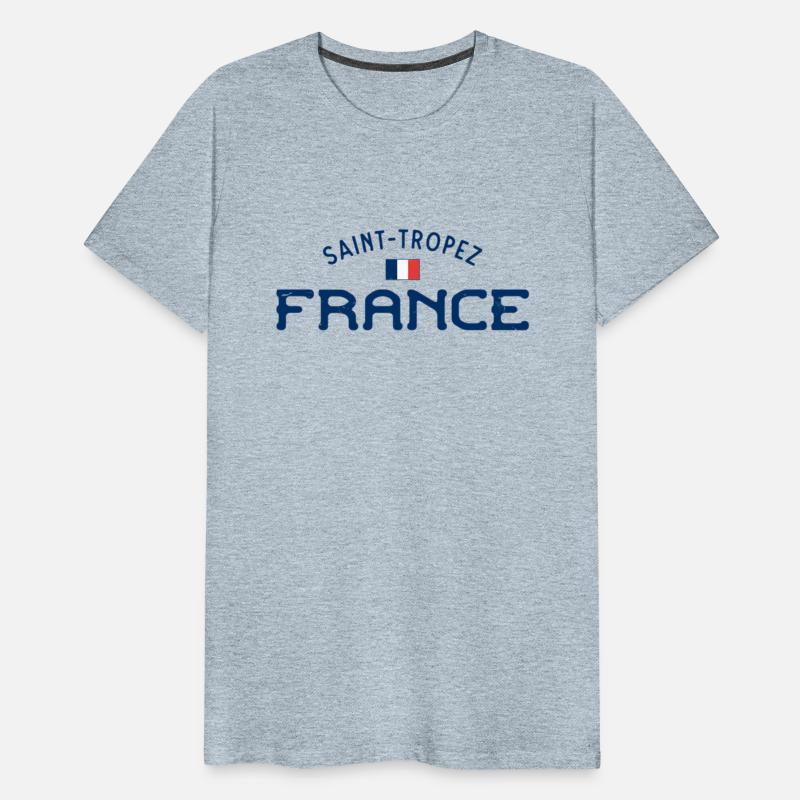 Distressed Saint Tropez France With French Flag