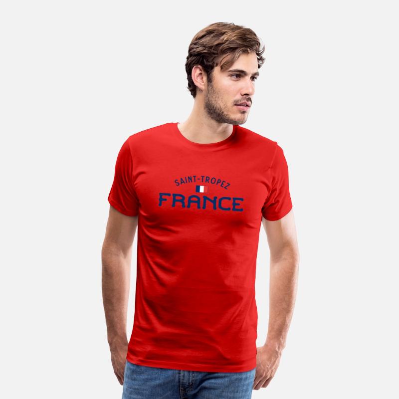 Distressed Saint Tropez France With French Flag