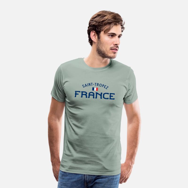 Distressed Saint Tropez France With French Flag