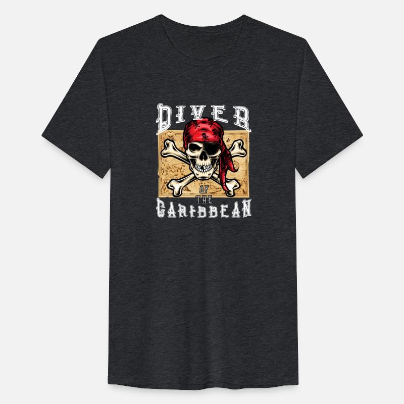 Diver of the caribbean - funny skull treasure map