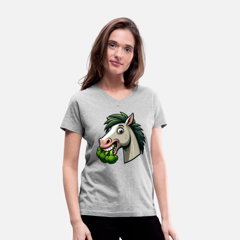 Dog horse broccoli green hair vegan