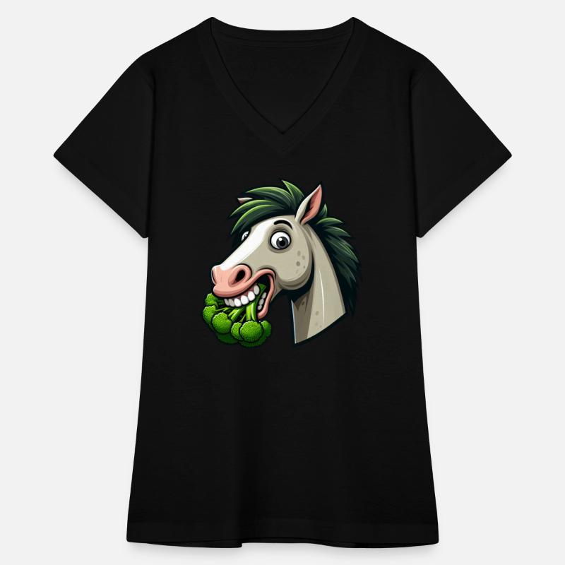 Dog horse broccoli green hair vegan