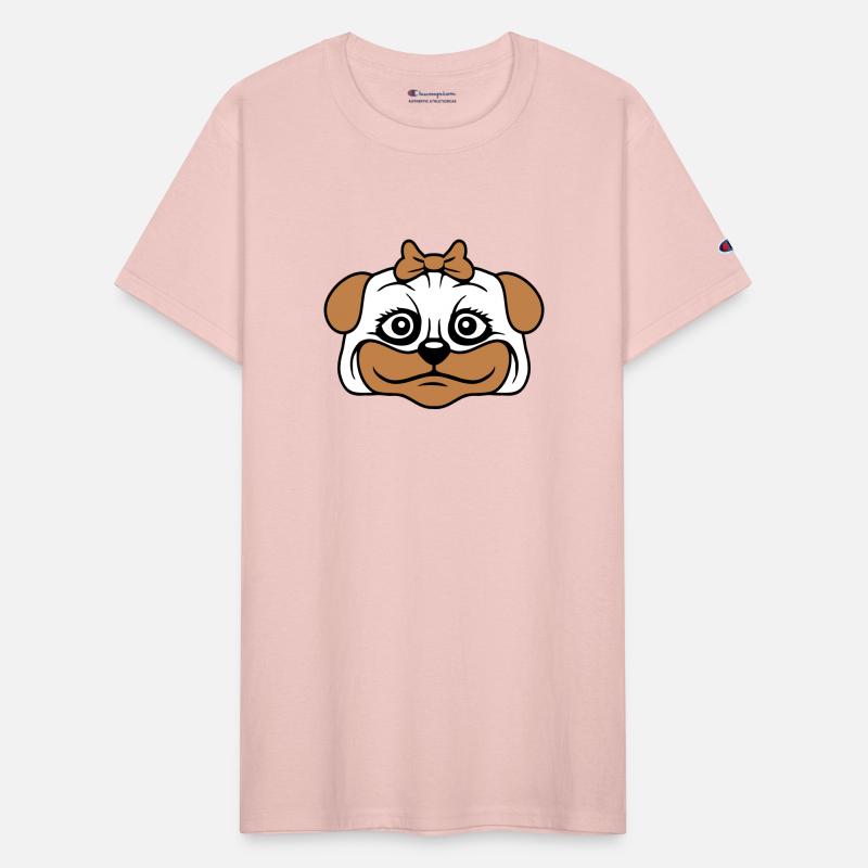 Dog Pug Girl Pretty Bow Woman Female Cute Funny