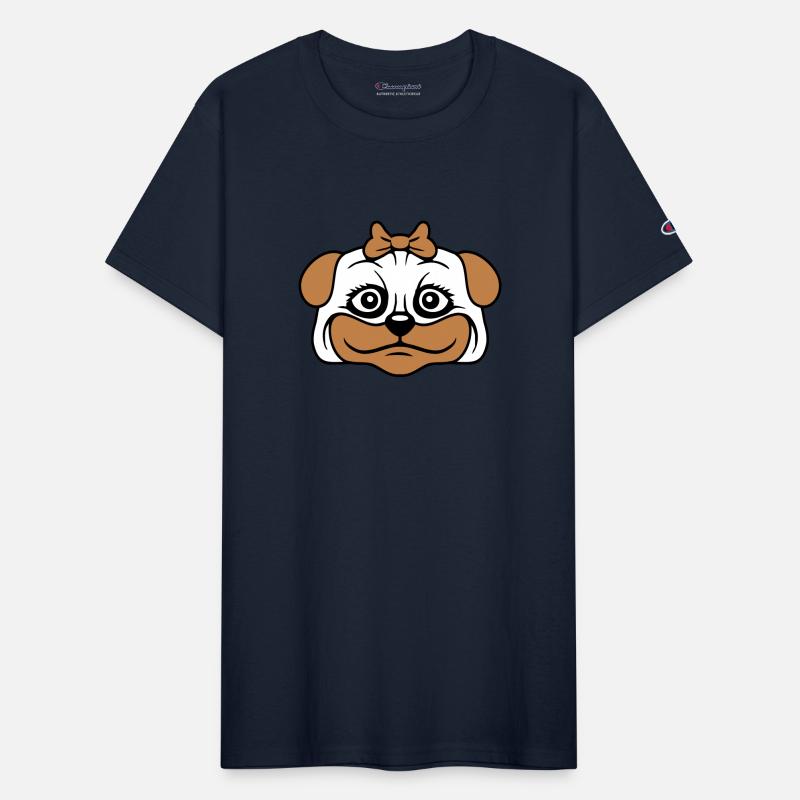 Dog Pug Girl Pretty Bow Woman Female Cute Funny