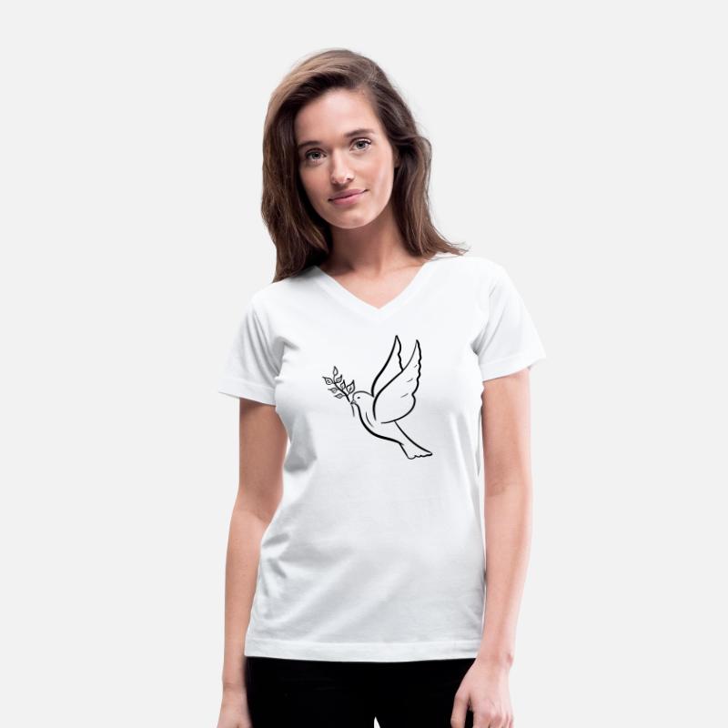Dove of peace with olive branch drawing Hand drawn