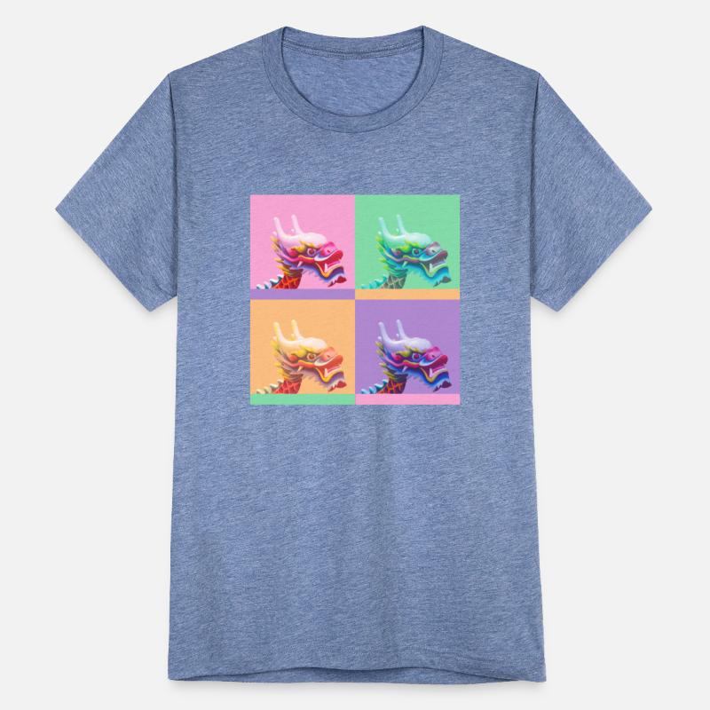 Dragon Head Squares Pastel