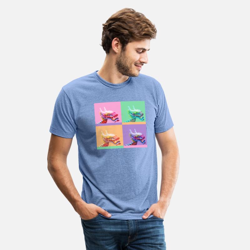 Dragon Head Squares Pastel