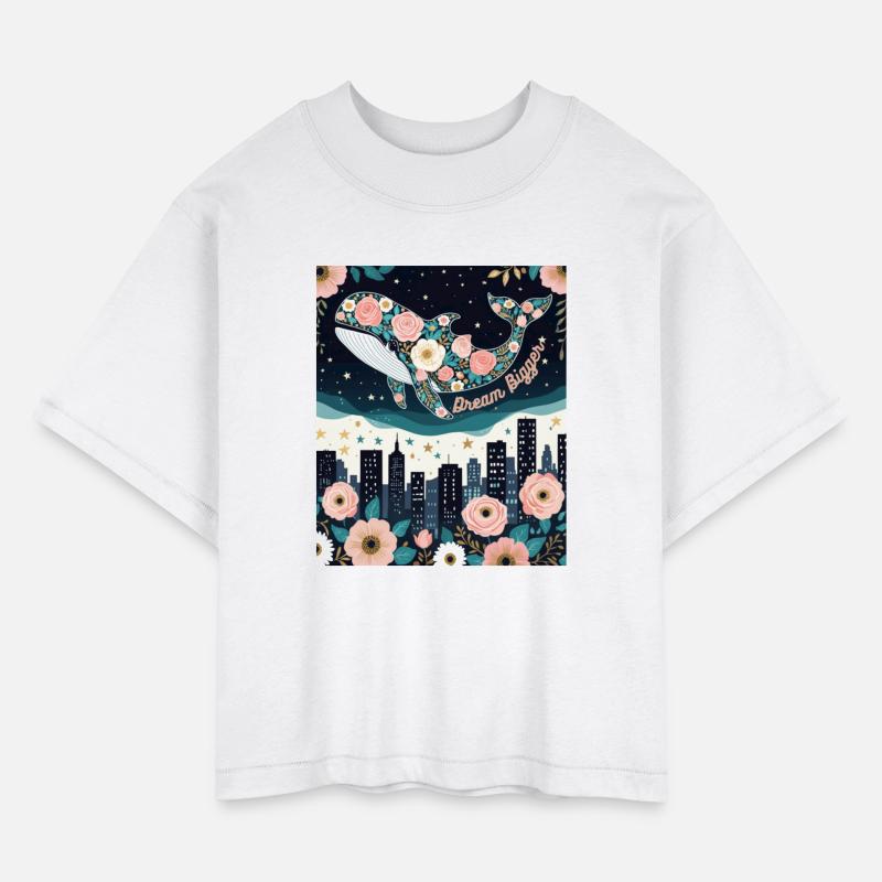 Dream Bigger Whale T-Shirt – Floral Whale Floating
