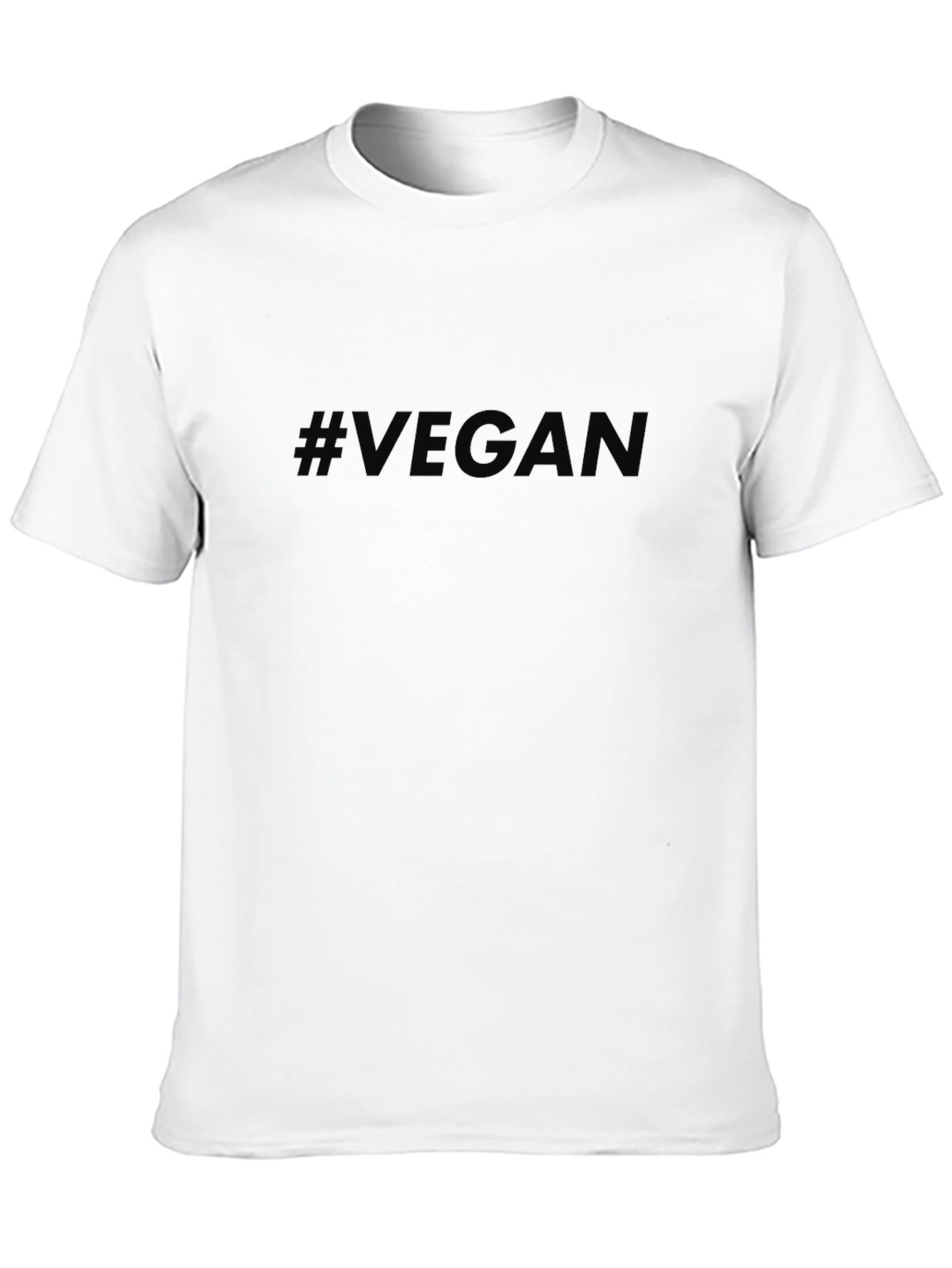 #Vegan Black T-Shirt - Eco-Friendly Lifestyle Apparel