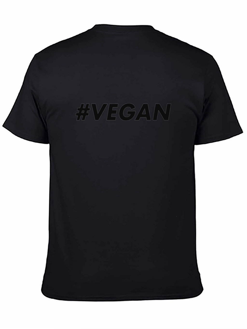 #Vegan Black T-Shirt - Eco-Friendly Lifestyle Apparel