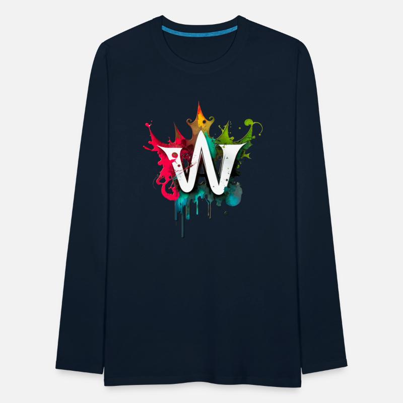 "W" Graffiti Initial Letter with 👑